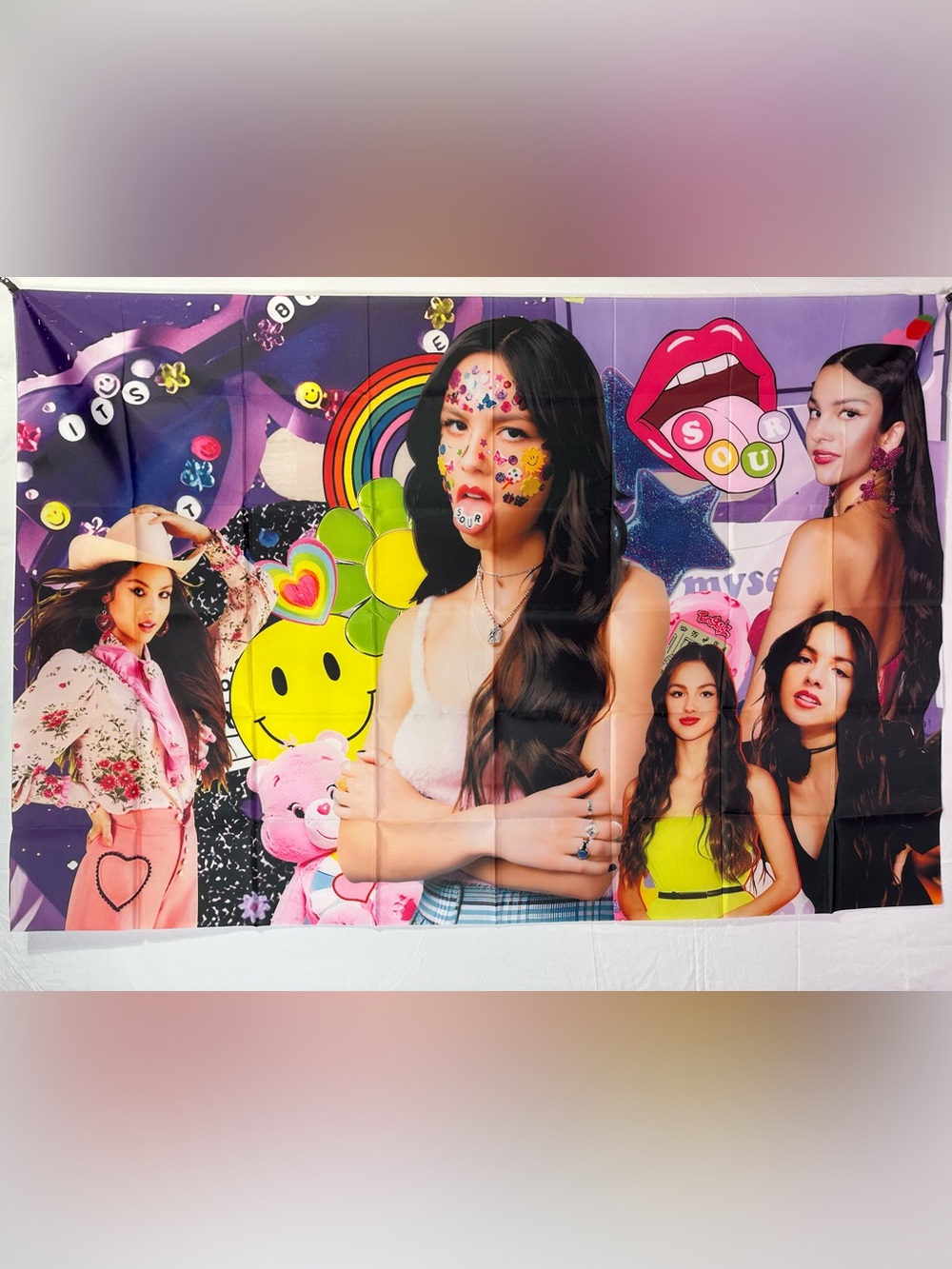 Olivia Rodrigo Theme Birthday Backdrop Banner 5x3Ft.